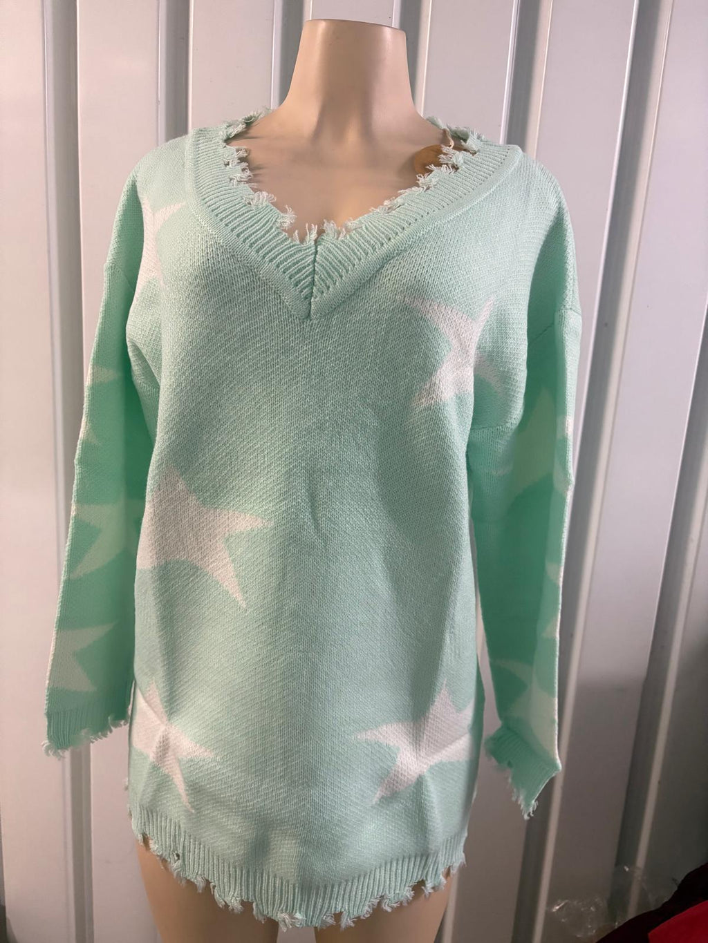 sueter oversize verde para mujer