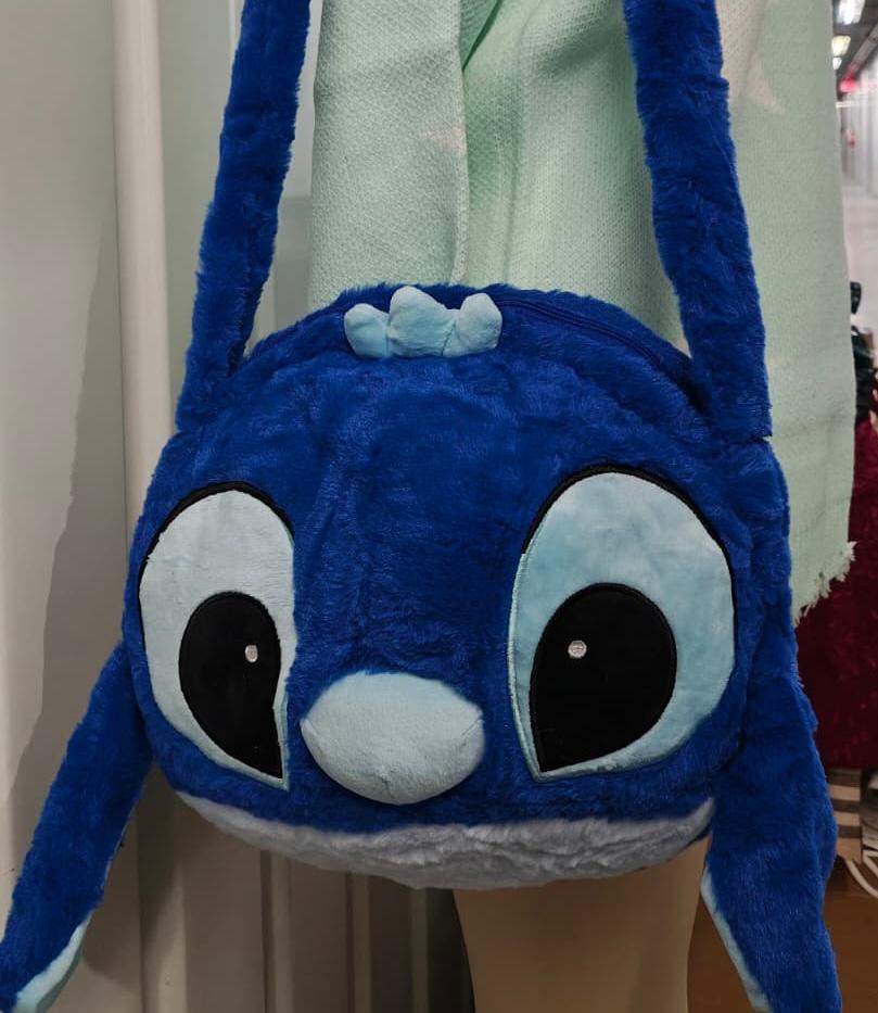 Cartera de peluche azul Stitch