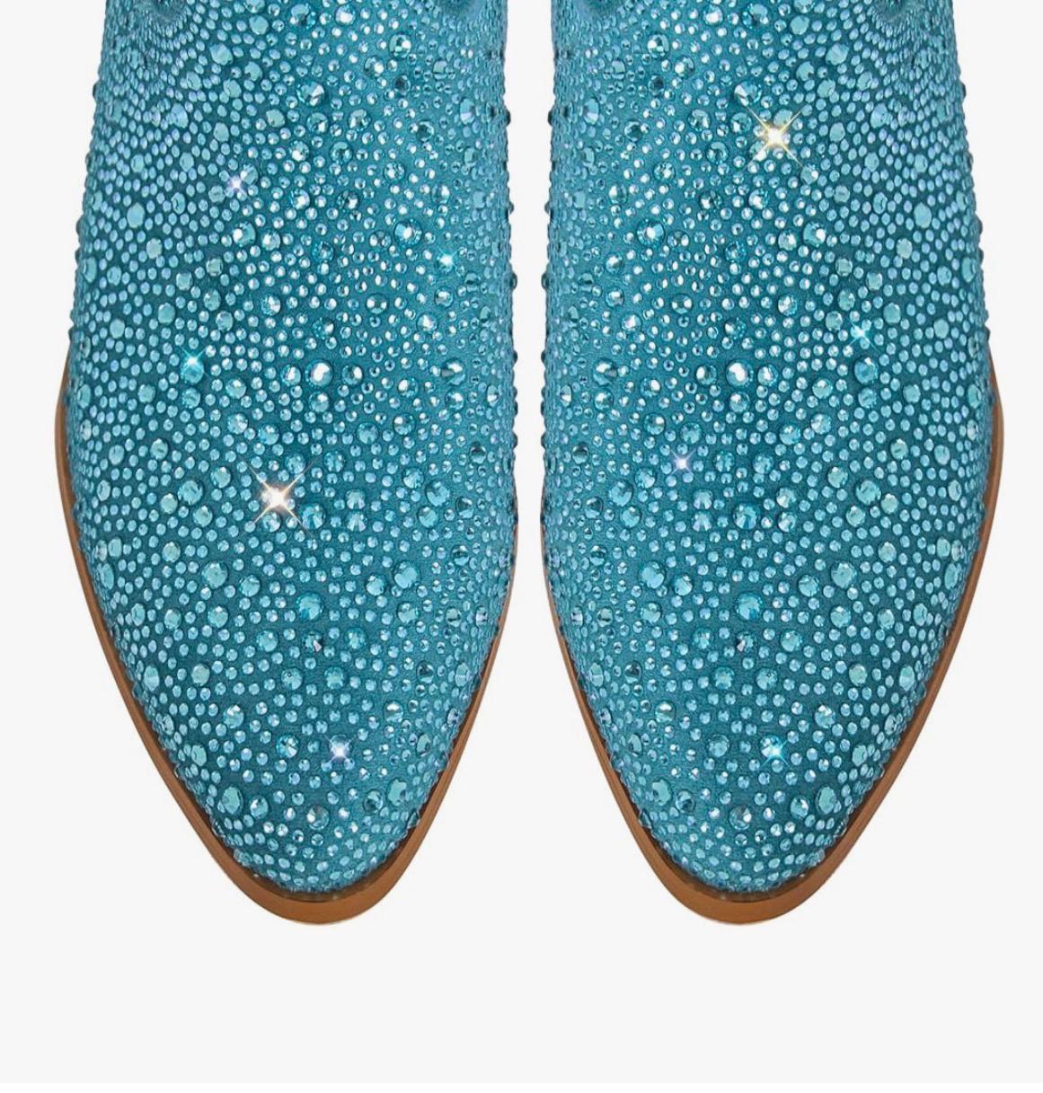 TOP Moda Sparkling Pink Heeled Boots