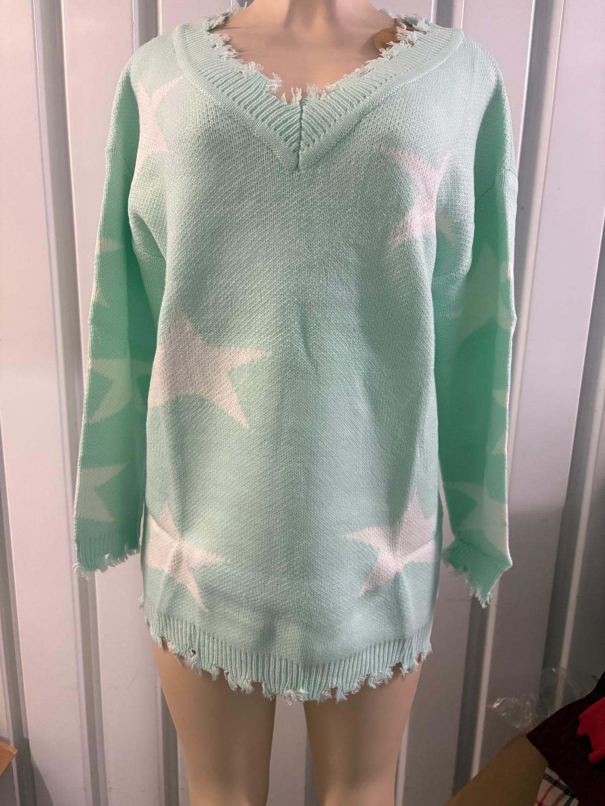 sueter oversize verde para mujer