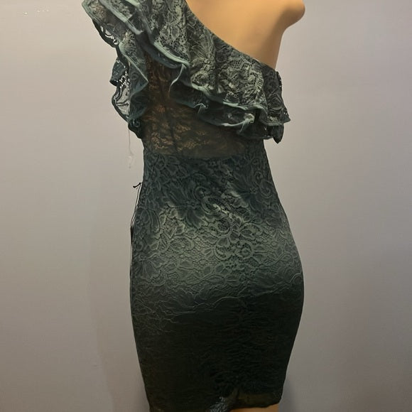 Party dark green dress