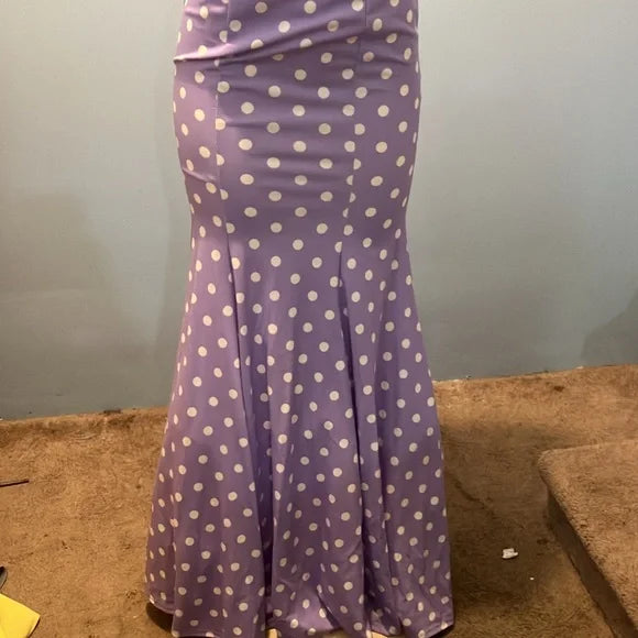 Purple long dress for party