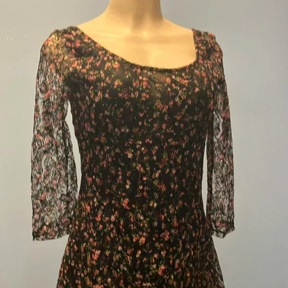 Florals black dress