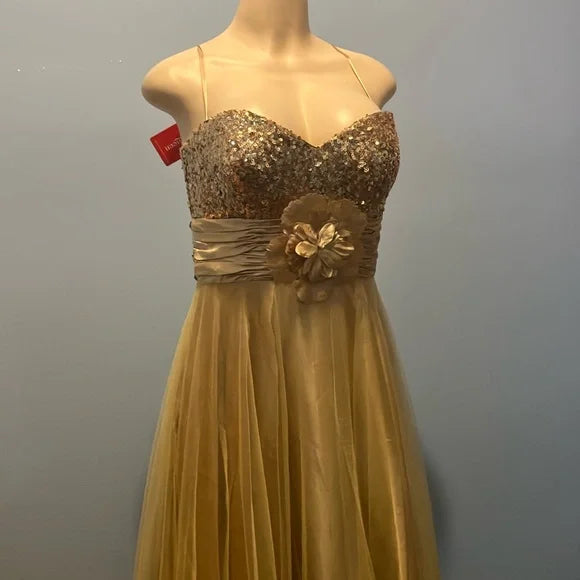 Gold dress for promo