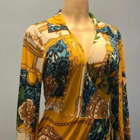 Buchón yellow mini dress