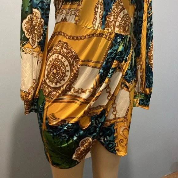 Buchón yellow mini dress