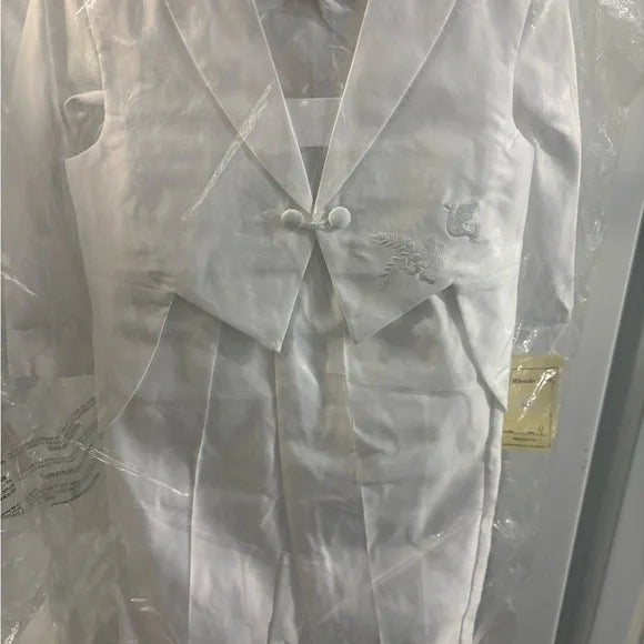 Elegant White Kids One Piece Suit