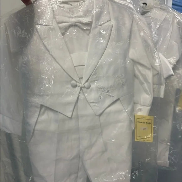 Elegant White Kids One Piece Suit