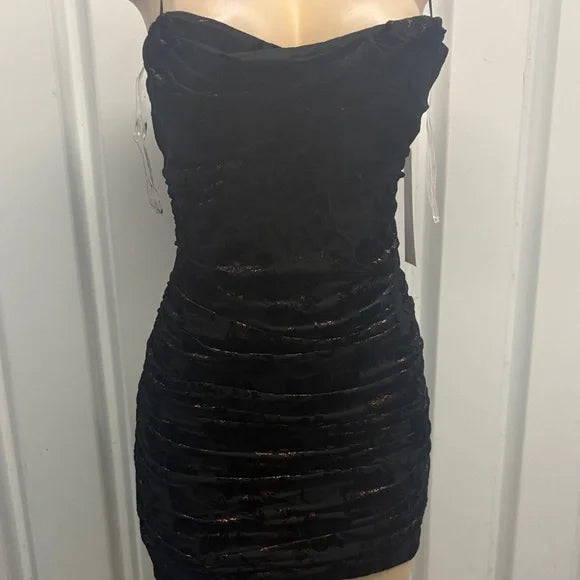 Macy's Black Strapless Dress