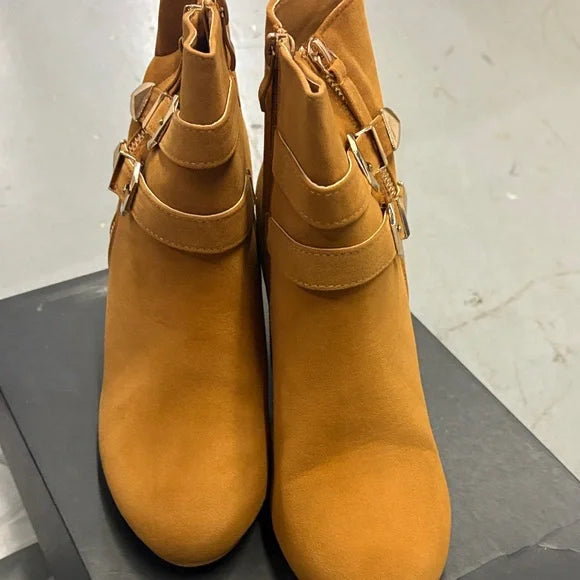 Tan Wedge Ankle Boots