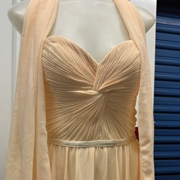 Elegant Peach Strapless Dress
