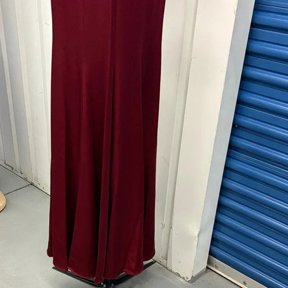 Dancing Queen Burgundy Strapless Dress with Embellishments