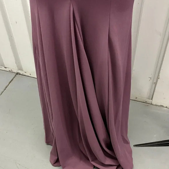 Aspeed Strapless Mauve Dress with Silver Detail
