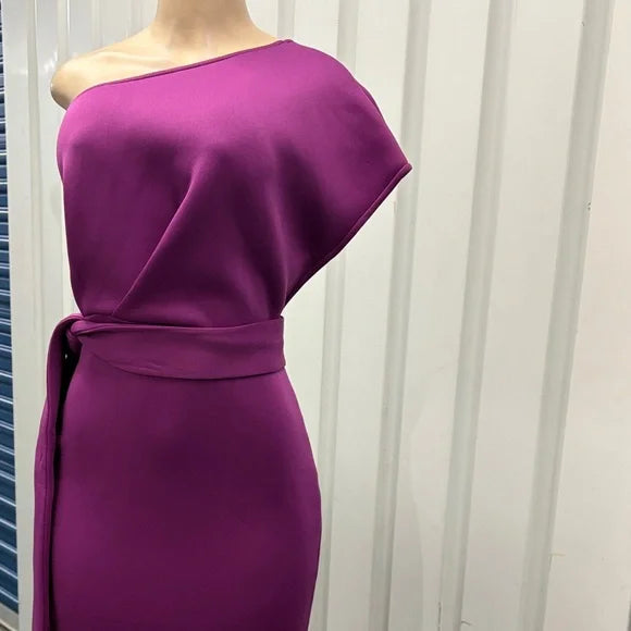 Va Va Voom Fuchsia One-Shoulder Dress