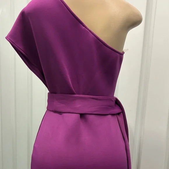 Va Va Voom Fuchsia One-Shoulder Dress