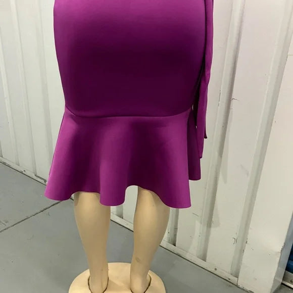 Va Va Voom Fuchsia One-Shoulder Dress