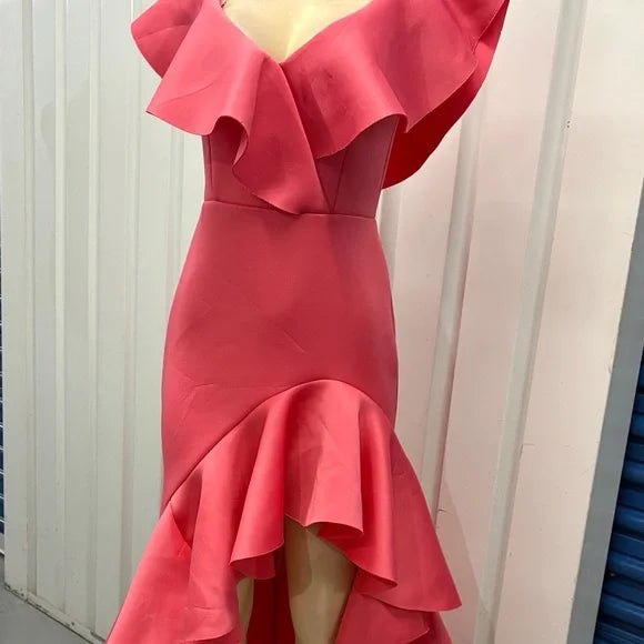 Va Va Voom One Shoulder Pink Dress