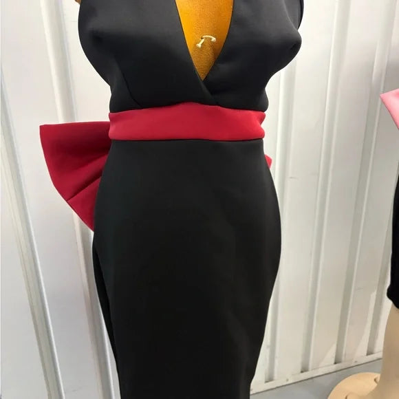 Va Va Voom Black and Pink Prom Dress