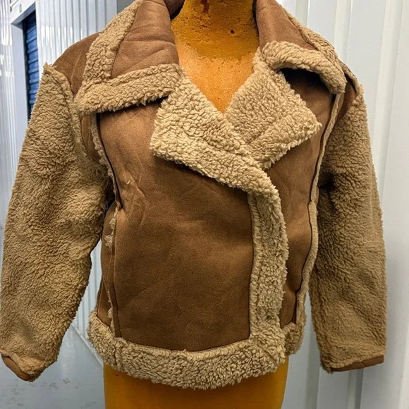 Women's Tan Shearling Jacket