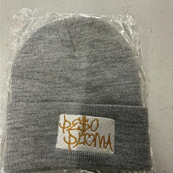 Peso pluma Red Beanie with Gold Embroidery