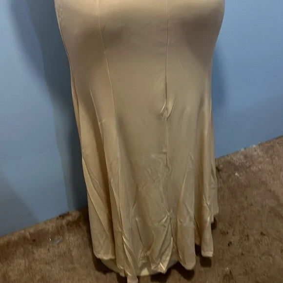 Elegant Beige Dress with Beaded Detail