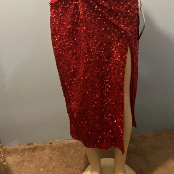 Glamorous One-Shoulder Red Dress