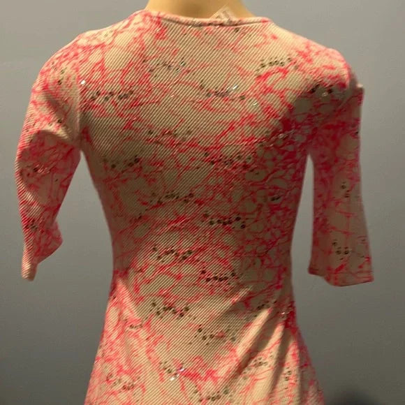 Pink and Cream Women's Dress