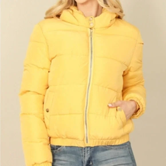 Sunny Yellow Women's Puffer Jacket