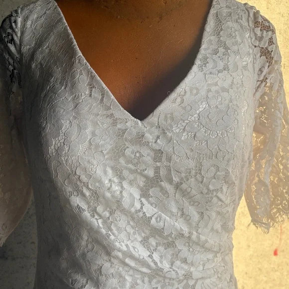 Elegant White Lace Dress Christina Wu