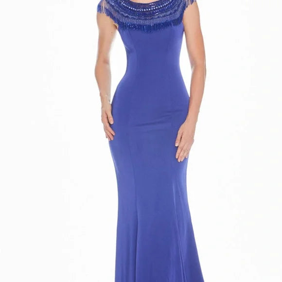 Royal Blue Maxi Dress unique piece