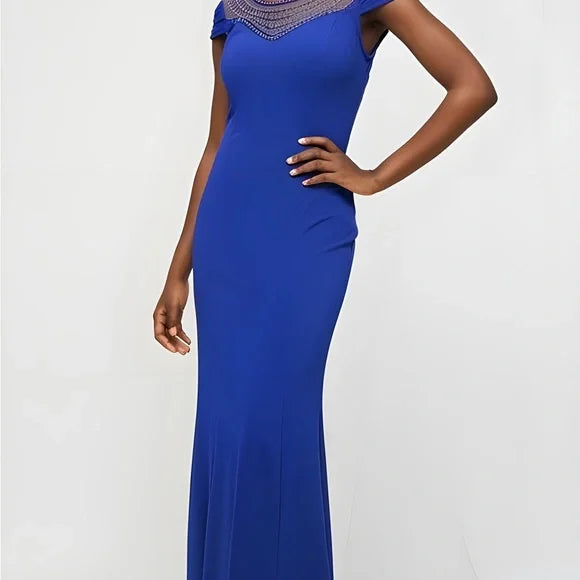 Royal Blue Maxi Dress unique piece