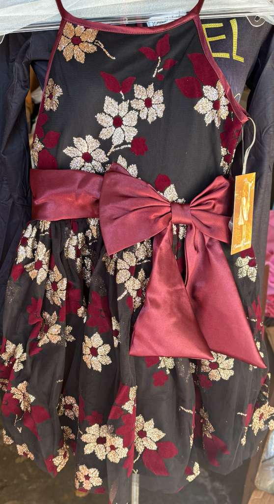 Beautiful Black flower dress for children