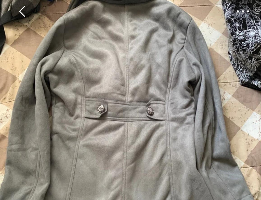 Gabardina gris para mujer