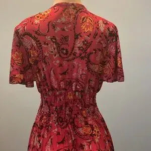 Cotton dress dark pink