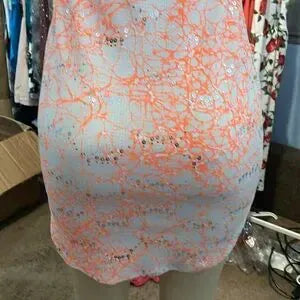 Orange dress polyester