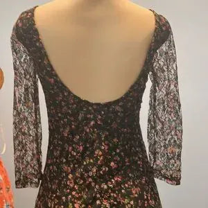 Florals black dress