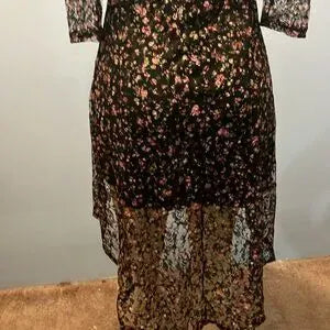 Florals black dress