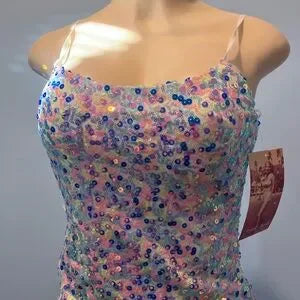 Emerald Sundae multicolored sequin ruched mini dress