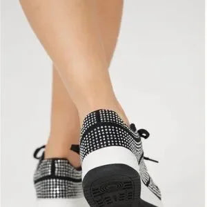 Black Studded Women's Sneakers