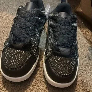 Black Studded Women's Sneakers