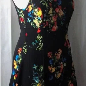 Floral Black Dress