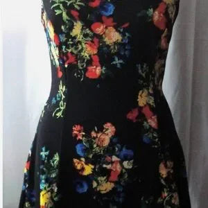 Floral Black Dress