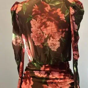 Elegant Floral Long Sleeve Dress